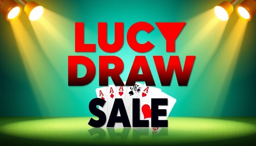 Luck of the Draw Sale Miami promotional graphic with cards and sale details.