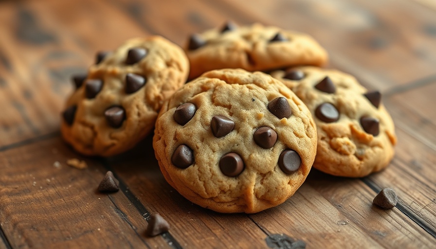 Delicious chocolate chip cookies on a rustic table, atlanta free events.