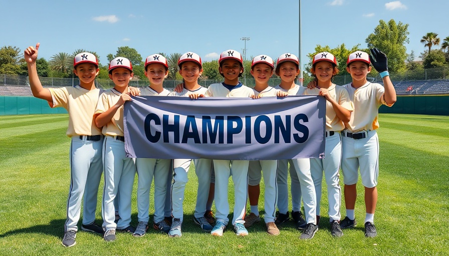 Summerlin South Little League Champions celebrating on the field.