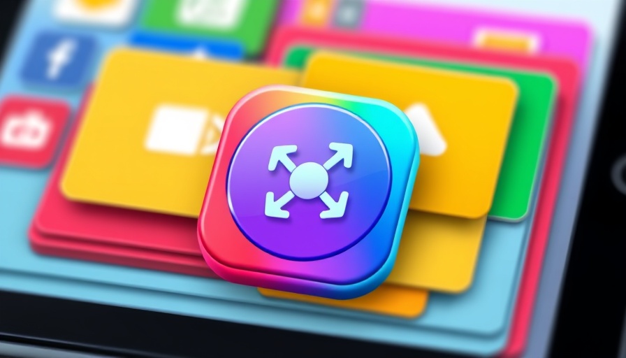 AI basics abstract media icon with colorful layered design.