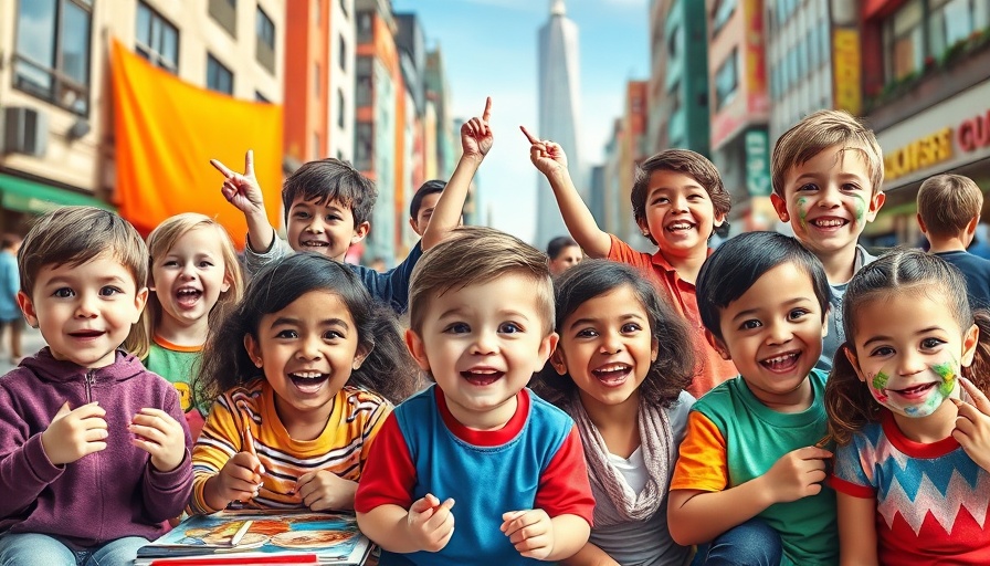 Collage of kids enjoying free family events in Houston.