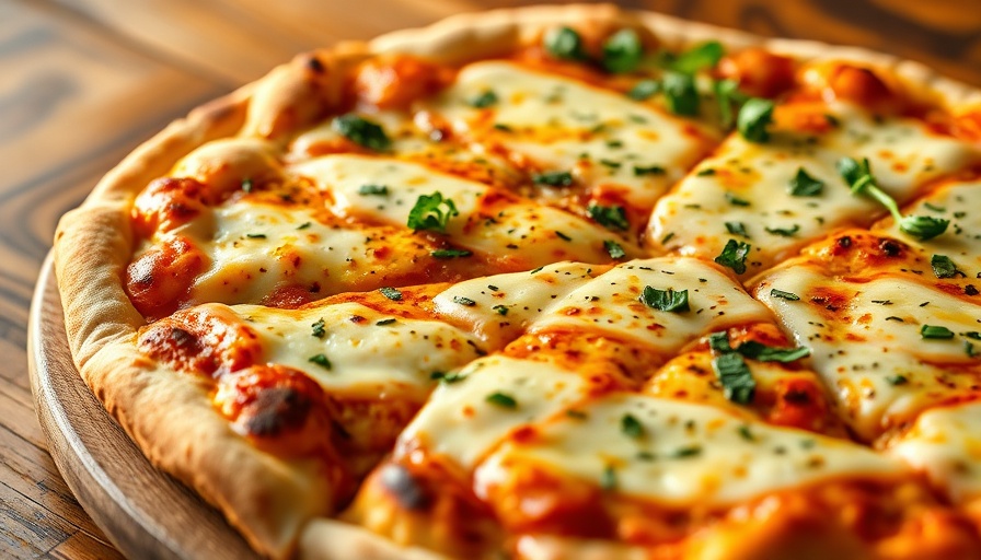 Krog Bar pizza in Atlanta with cheese and herbs.