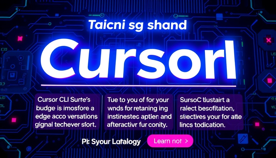 AI-assisted coding with Cursor CLI promotional graphic.