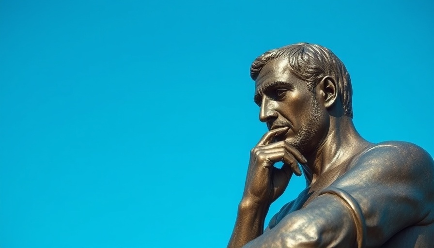 Contemplative statue representing AI online security misconceptions.
