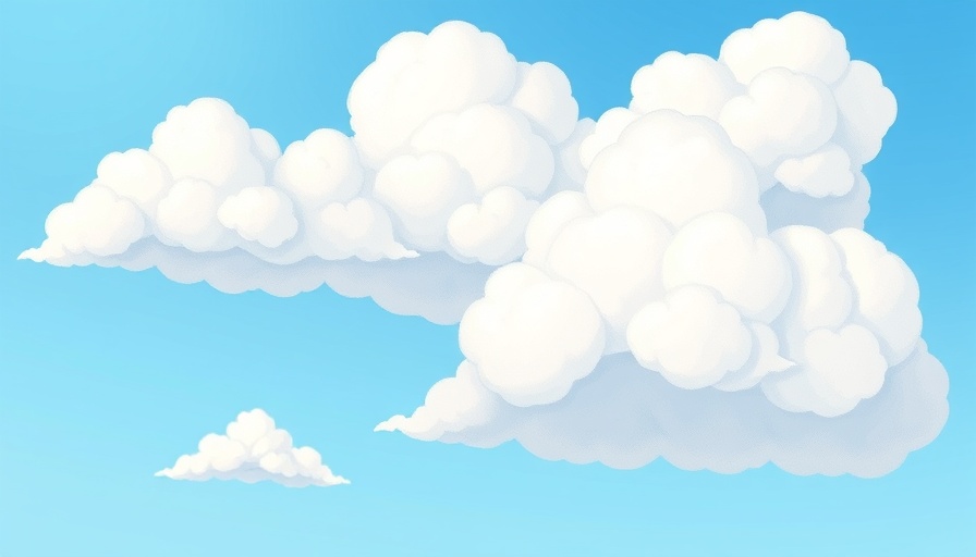 Abstract clouds illustration for Bluesky social media alternative