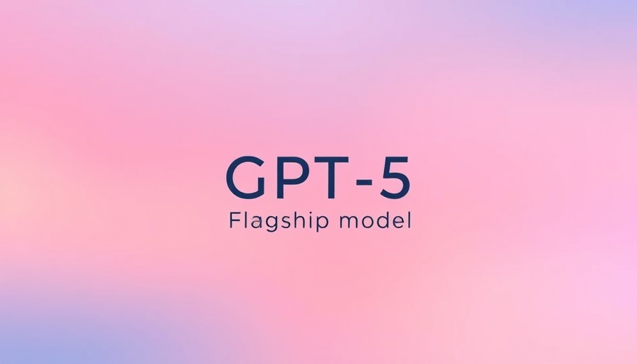 GPT-5 Flagship model text on gradient background