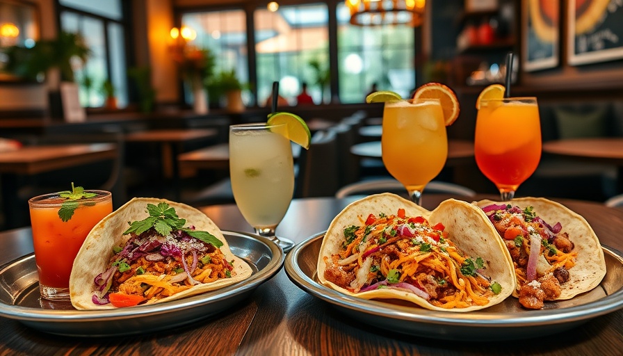 Mexico City street food flavors in Atlanta with drinks and tacos.