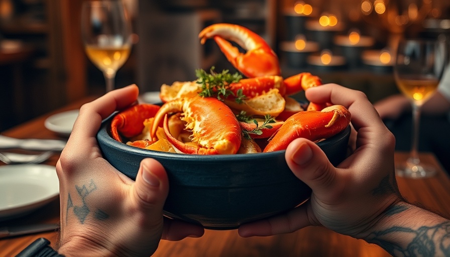 Gourmet crab dish in hands symbolizing Miami dining news.