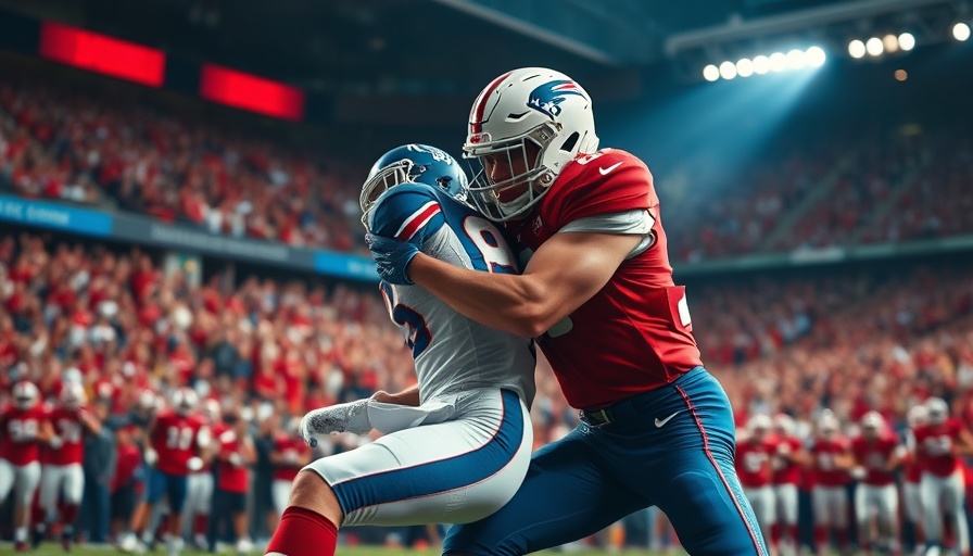 Intense football tackle during Houston Texans game