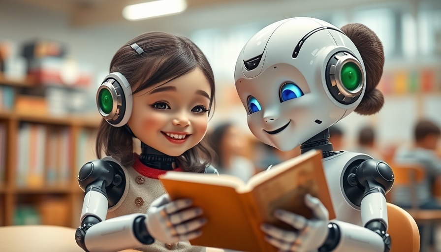 North Carolina AI leadership in education with a robot and child.