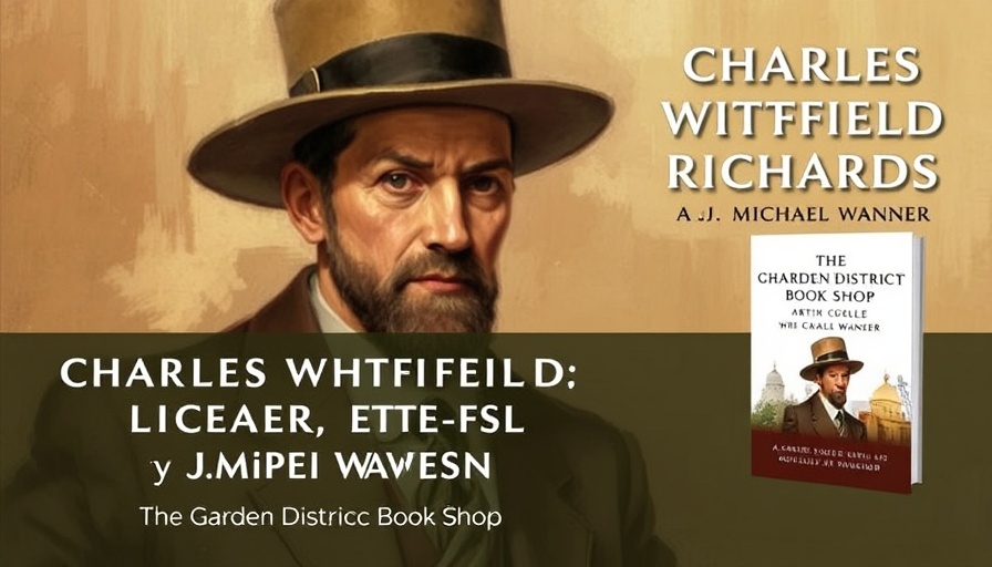 New Orleans author event promo with portrait painting