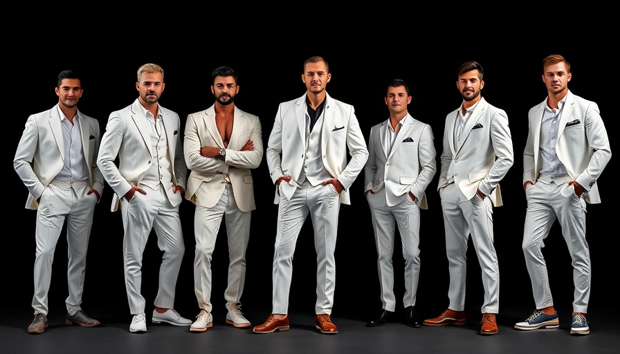 NEEDTOBREATHE band in white outfits, Nashville style portrait.