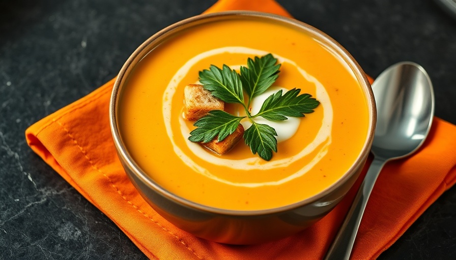 High-protein soup ingredient in vibrant presentation on a dark surface.
