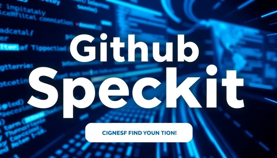 Dynamic banner highlighting GitHub SpecKit tool and code snippet.