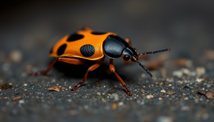 Close-up of a kissing bug related to Chagas Disease in Charlotte.