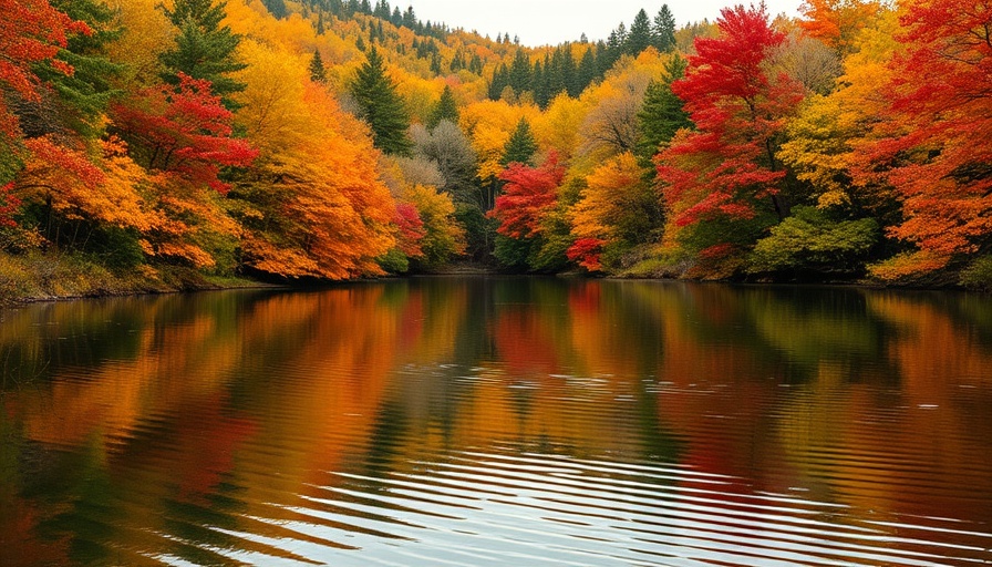 Fall Festivities in White County: Colorful autumn lake scene.