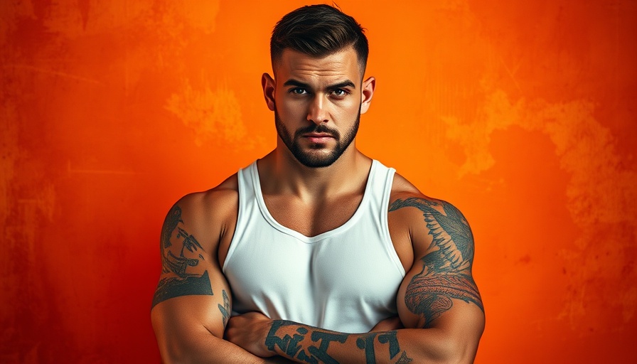 Tattooed man in white tank top, Dax's Journey Through Writing