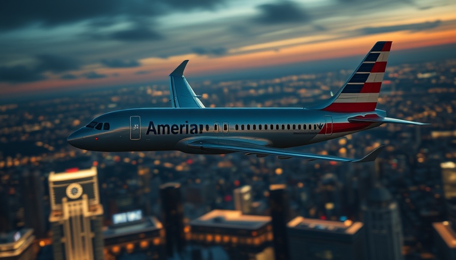 American Airlines jet during Charlotte Douglas direct flight to Vail.