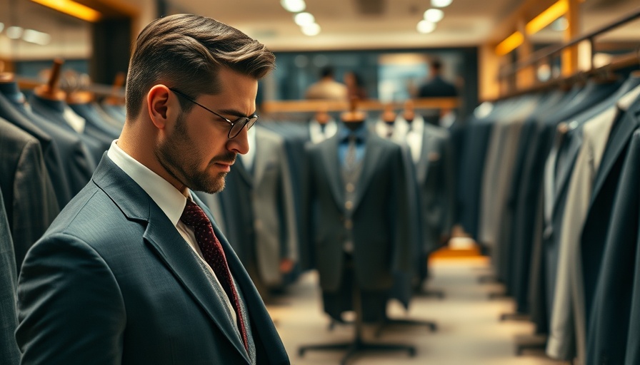 Man exploring men's fashion in New Orleans store.