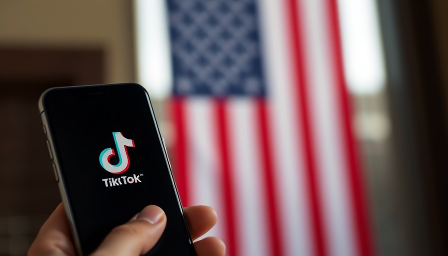 Smartphone with TikTok logo in front of American flag, TikTok investment deal