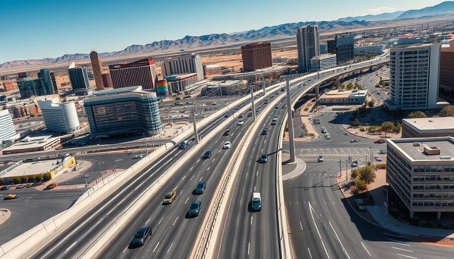 I-15 Tropicana project completion showcasing highway interchange.