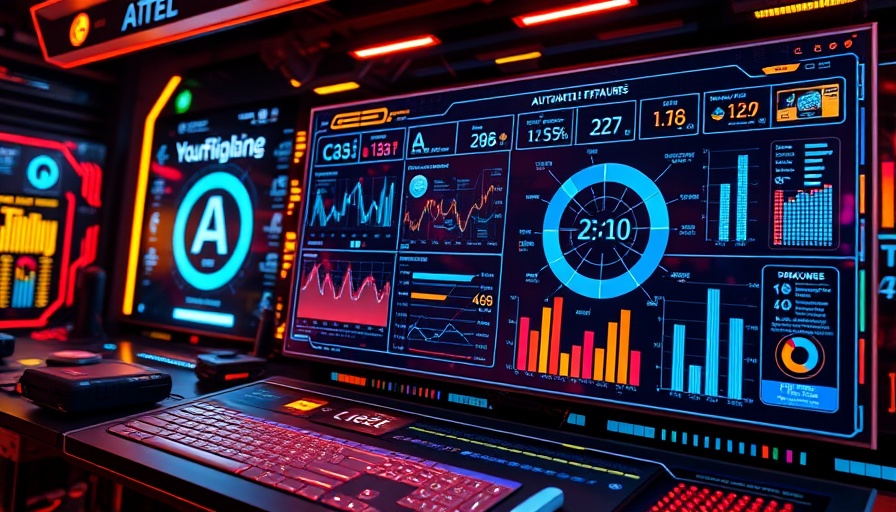 Tech display with evolving AI agent highlights.