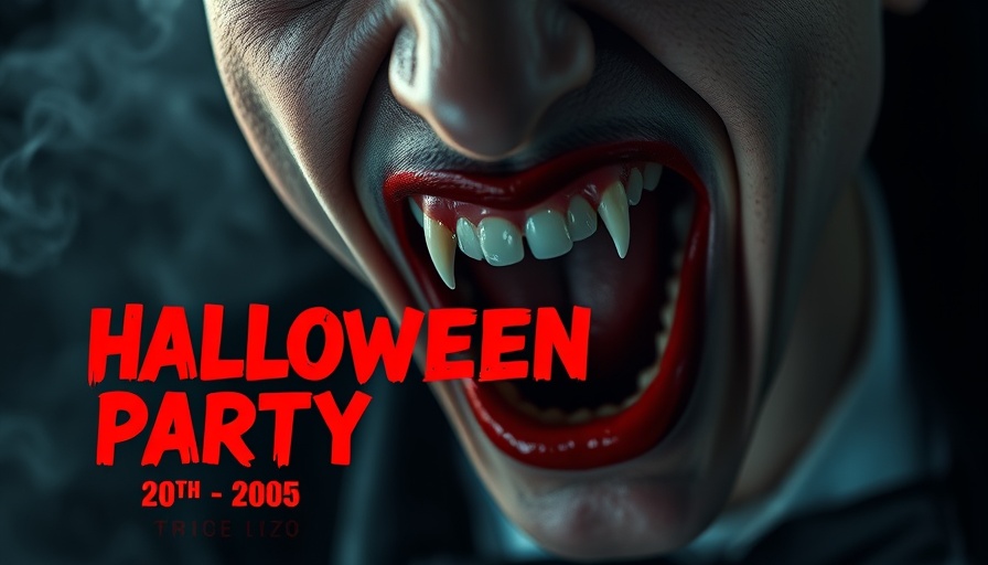 Vampire-themed Halloween Bash poster for Fort Lauderdale event.