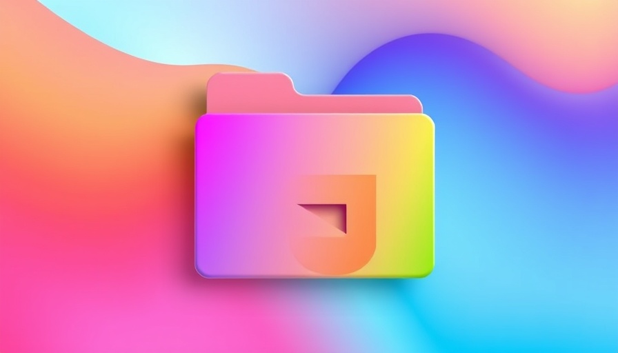 Colorful digital folder icon representing digital content aggregation.