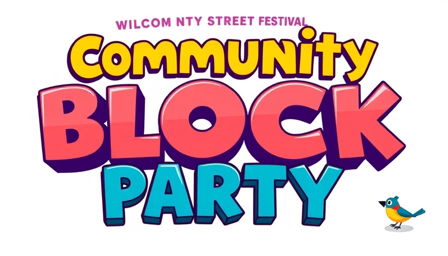 Colorful poster for Westside Stride Block Party, Atlanta free events.