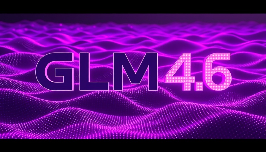 GLM 4.6 Coding Model logo with futuristic digital design