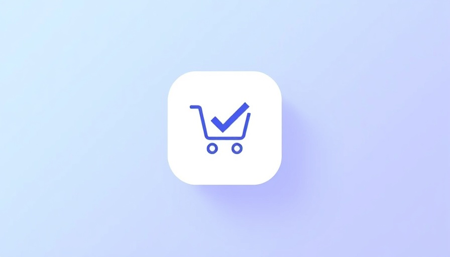 Minimalist shopping icon on pastel gradient background symbolizing Instant Checkout ChatGPT.