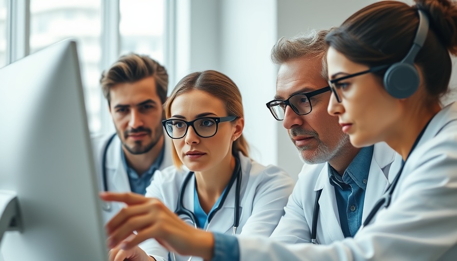 Medical professionals using computer for Enterprise Master Patient Index