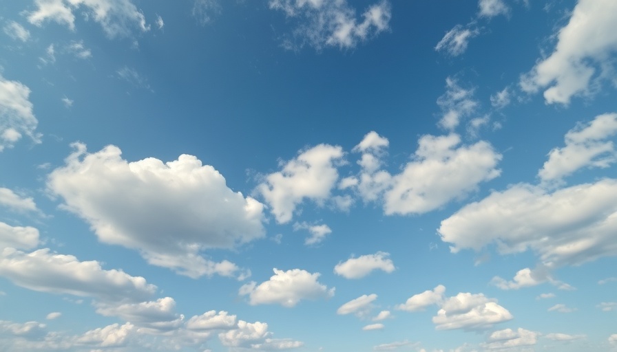 Serene blue sky with white clouds, Bluesky moderation controversy.