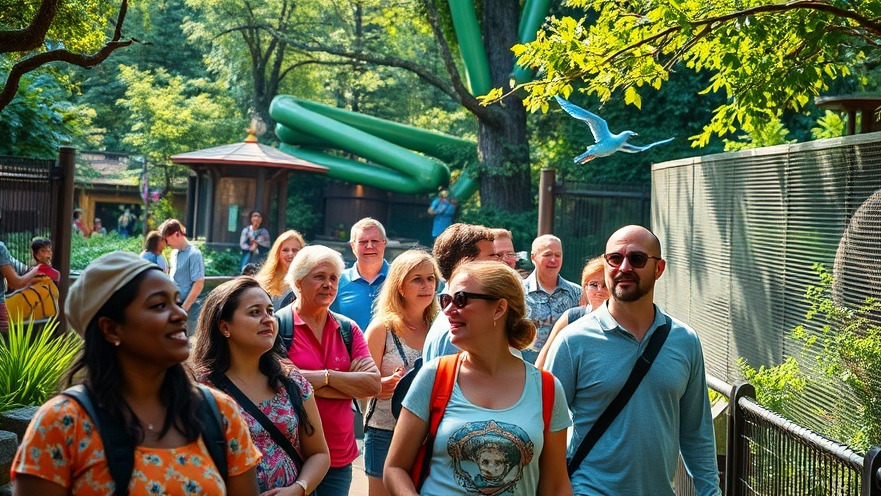 Visitors enjoying educational zoo experiences at North Carolina Zoo, vibrant animal exhibits.
