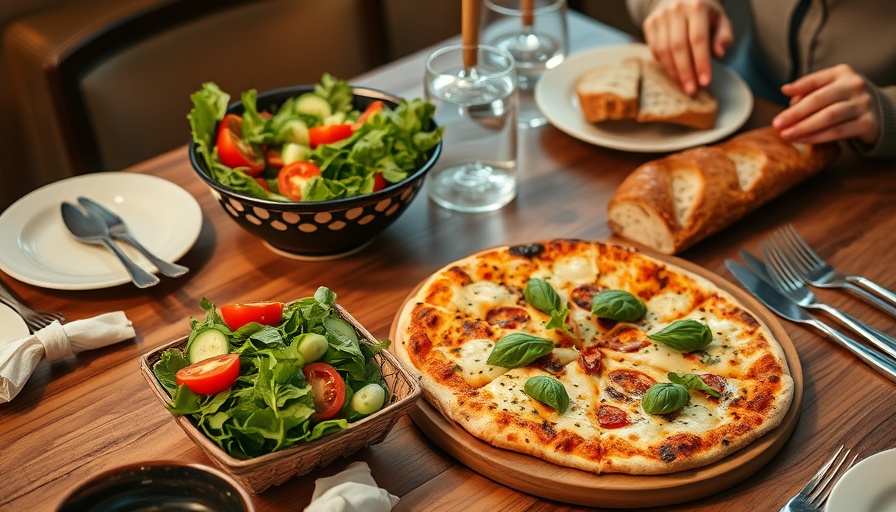 Easy solo parenting dinner ideas with salad, pizza, and bread.