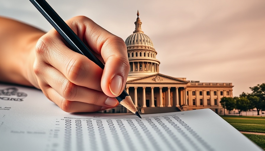 Texas STAAR testing reform concept with Capitol and test sheet.