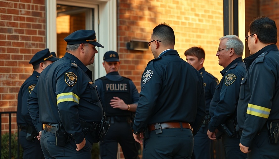 Law enforcement officers gathering, Texas police transparency context