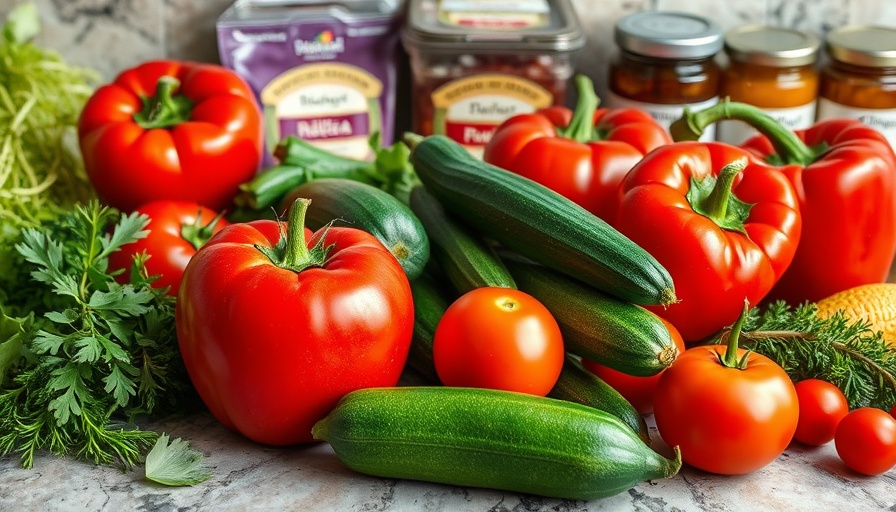 Vibrant ingredients for easy and healthy Airbnb recipes.