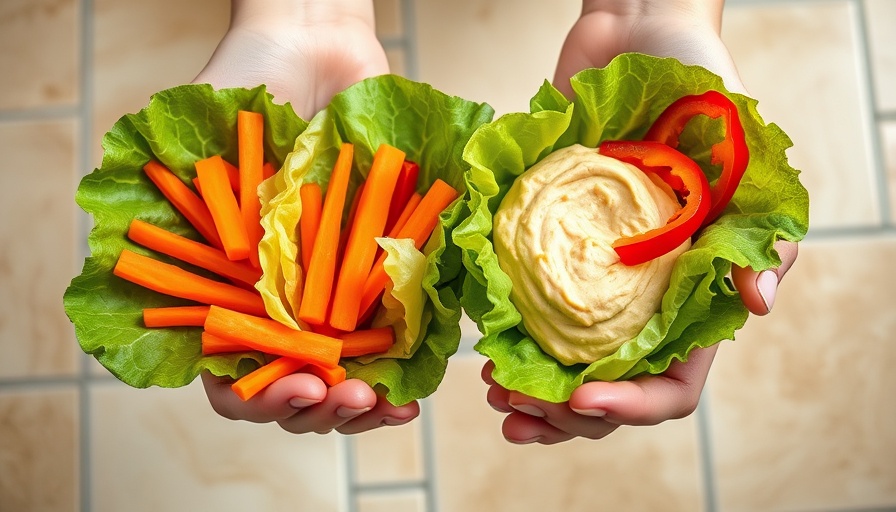 Delicious lettuce wraps with fresh veggies.