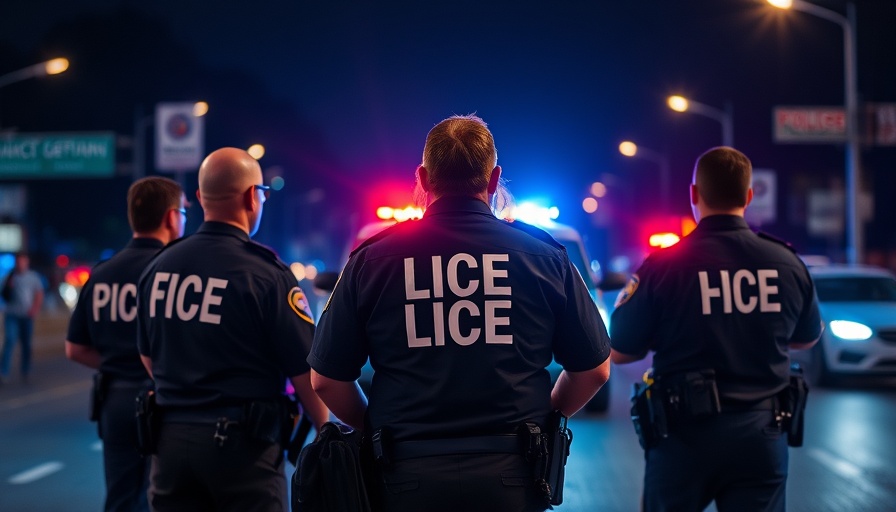 ICE officers stand by vehicles during Tren de Aragua arrests scene.