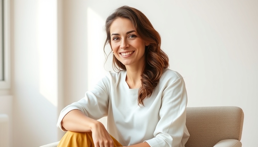 Confident woman promoting whole-person care.