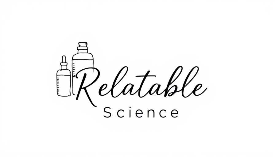 Hand-drawn cosmetics and Relatable Science logo.