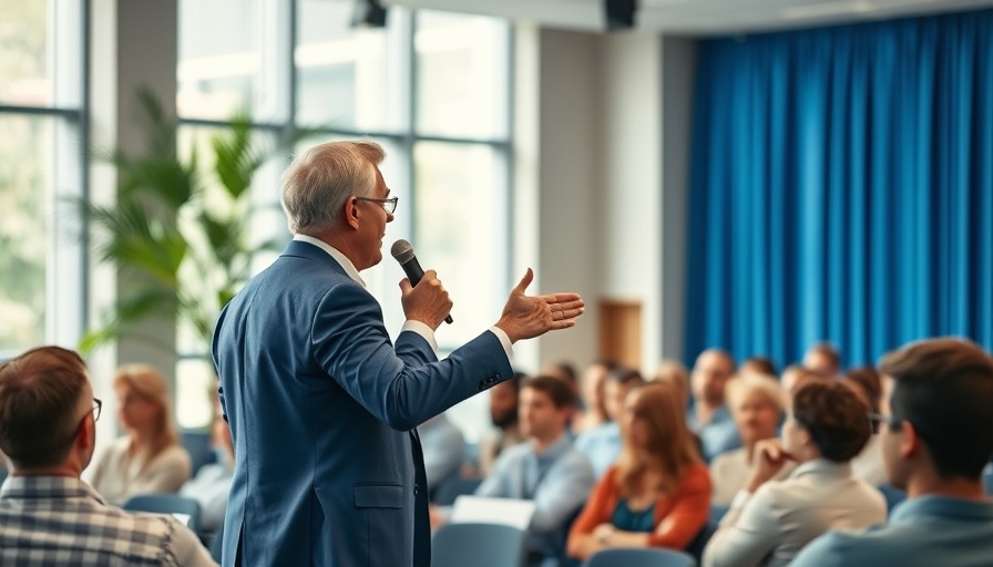 Dynamic speaker engaging audience at conference, Making Resistance Sexy