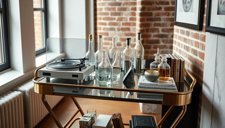 Modern bar cart for Facebook Marketplace shopping tips.