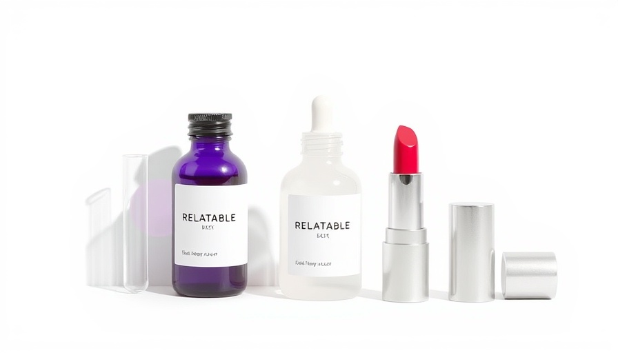 Illustration of skincare items with 'Relatable Science' text, highlighting Ectoin in Skincare.