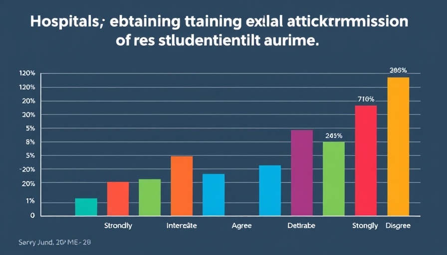Survey results on pelvic exams by med students, colorful bar chart.