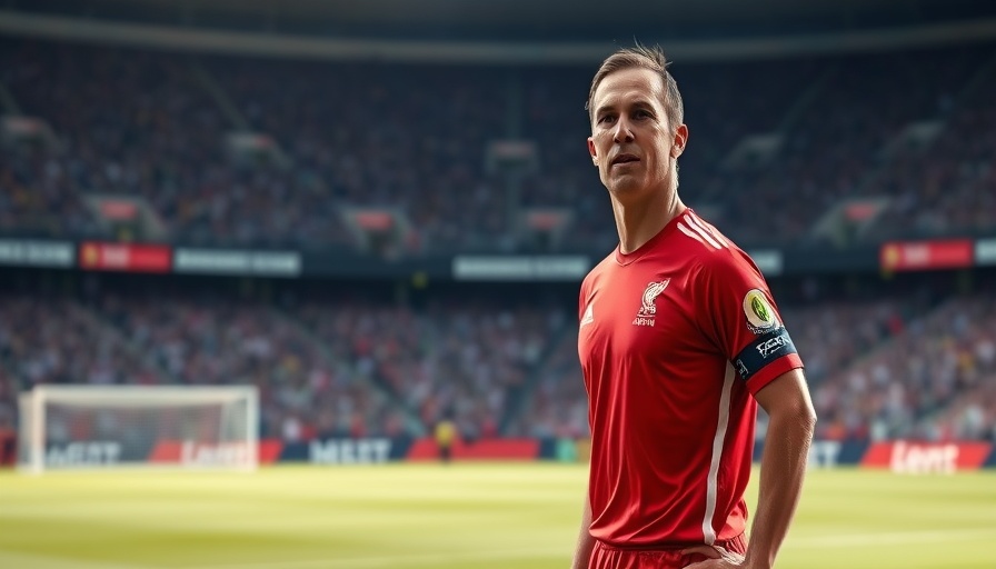 Soccer player in red jersey during Spain vs Georgia live stream.