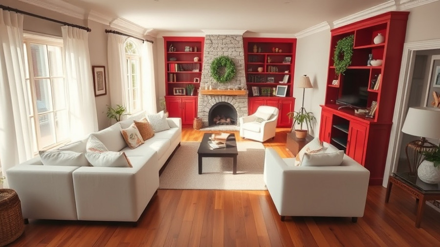 Bright and cozy living room with sectional sofas, ideal for small spaces.