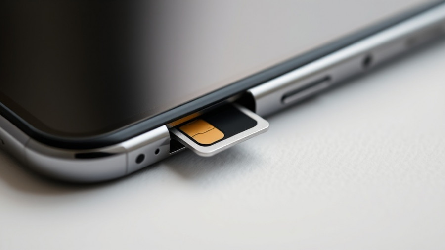 Close-up of a SIM card tray ejecting from a smartphone.