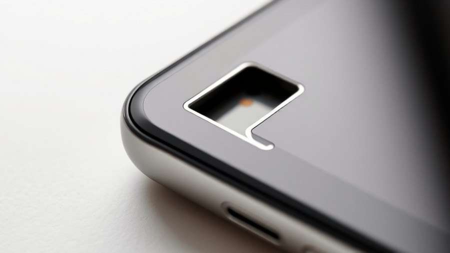 Close-up of SIM card tray in smartphone showcasing tiny holes.